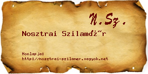 Nosztrai Szilamér névjegykártya